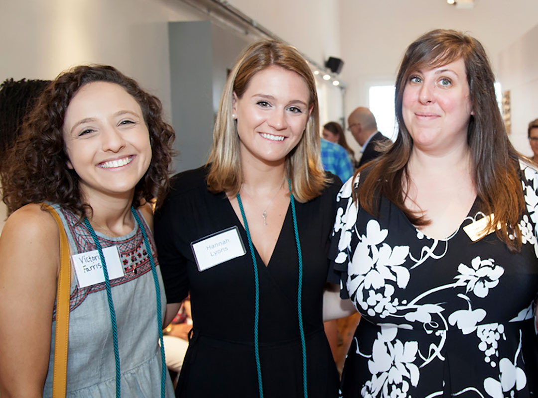 <p>From left to right: Victoria Farris (intern),&nbsp;Hannah Lyons (intern), Sarah Steele (supervisor)</p>
